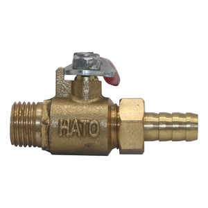 Válvula de Bola SYD-1222 de 1/4'' con Rosca Macho y Extremo Roscado Hembra de 1/4'', Válvula de Bola de Latón de 1/4'' con Conector de Manguera - Product Image 2