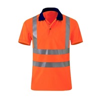 Camiseta DE TRABAJO reflectante Hi Vis para hombre, camiseta Polo de seguridad con texto o logotipo personalizado para ropa de trabajo de seguridad de construcción de carreteras