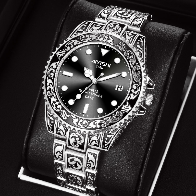 高級！ランボルギーニ　クォーツ腕時計 ステンレススチール 黒 高級！ランボルギーニ クォーツ腕時計 ステンレススチール 黒