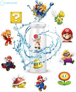 Autocollants pour bouteilles d'eau, enfants et adolescents, <span class=keywords><strong>Mario</strong></span>, jouets imperméables, autocollants en vinyle pour téléphone portable, chapeau, dessin animé, frères et sœurs - Product Image 1