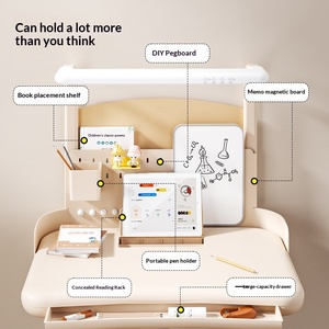 Bureau d'étude pour enfants <span class=keywords><strong>Igrow</strong></span> - Design minimaliste en plastique, hauteur réglable, chaise de bureau mobile pour les élèves du primaire - Product Image 3