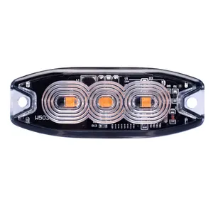 E9 R10 R65 approved LED strobe warning lighthead 12-24V 3 LEDs 4 cables 19 flash patterns