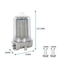 Cavitt gros Transparent Type de serrage filtre diesel filtre à essence assemblage pour distributeur de carburant ensemble d'élément filtrant