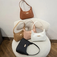 Sac à bandoulière décontracté en cuir PU couleur unie pour femme, collection 2024 – Vente en gros de sacs à main de marque pour femmes