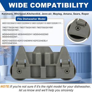 Ruedas para lavavajillas W10195416, rueda de plástico para bandeja inferior, piezas para lavavajillas KitchenAid Whirlpool - Product Image 2