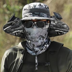 หมวกบักเก็ตไนลอนลายพรางปีกกว้างสำหรับเลี้ยงผึ้ง พร้อมตาข่ายคลุมศีรษะกันยุง เหมาะสำหรับกิจกรรมกลางแจ้ง ตกปลา และฤดูร้อน - Product Image 3