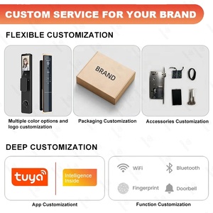 Tuya App vân tay Tủ Lỗ mộng xi lanh mật khẩu kiểm soát truy cập Video intercom không dây chuông cửa khóa - Product Image 5