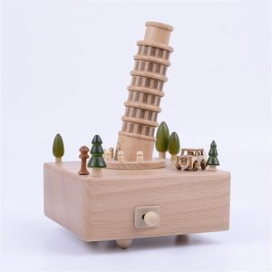 Caja de música inteligente de madera, alimentada por batería juguete con rotación de Castillo, regalo de cumpleaños o decoración del hogar, manualidades musicales personalizadas - Product Image 5