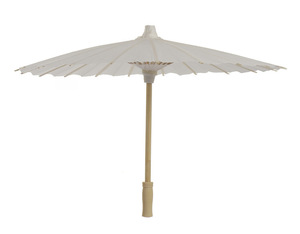 Commercio all'ingrosso disegno da 40cm 60cm 80cm carta oleata ombrellone carta bianca ombrello con manico in legno - Product Image 4