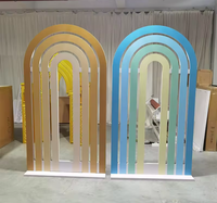 Nouvelle Arrivée Personnalisée : Arche de Scène en PVC Arc-en-ciel pour Mariages et Fêtes Prénatales, Décoration de Mariage en Acrylique