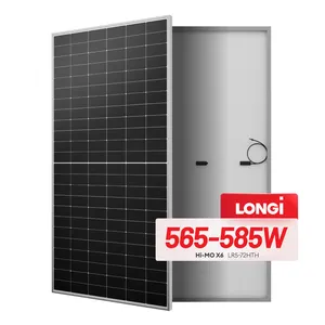 Longi stok Eu panel surya Mono Hi-Mo 6 panel surya 570W 580W efisiensi tinggi untuk rumah