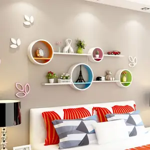 Prateleira decorativa de parede, de armazenamento de alta qualidade, para quarto, prateleira flutuante