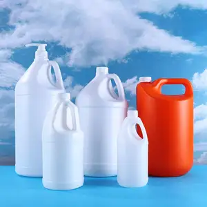 Wholesale 1Gallon Plastic HDPE Bottle Jug for Hand Sanitizer Disinfection Water With 38/400 Plastic Lotion Pump