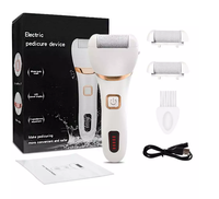 Râpe électrique pour pieds à long manche, ponceuse portative USB pour pédicure, éliminateur de peaux mortes, de callosités dures et craquelées