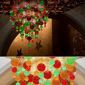 Grand lustre en cristal doré pour le plafond de l'hôtel Vi - Product Image 4