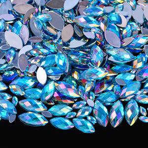 Oleeya ชุดพลอยเทียมคริสตัลทรงม้านทรงกลมขนาด7x15มม. หินมาร์ควิสโตนขนาด9X18มม. - Product Image 4