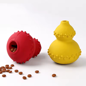 Nuevo Juguete Interactivo para Perros con Forma de Calabaza, de Goma Natural Resistente a Desgarros y Mordeduras, Juguete Educativo con Dispensador de Comida para Mascotas - Product Image 3