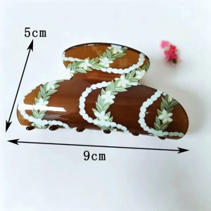 Hawaiian <strong>Hair</strong> Claw Acrylic <strong>Floral</strong> Tropical Flower <strong>Hair</strong> Clamps for Women Girls Summer Beach <strong>Hair</strong> <strong>Accessories</strong> - Product Image 6