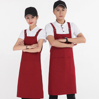 Tablier de cuisine personnalisé avec logo, sans manches, 2 poches, design sur mesure, pour le nettoyage et la cuisine