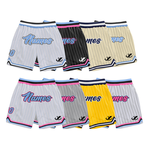 Pantalones Cortos de Baloncesto Blancos con Diseño Clásico de Equipo, Costuras Reforzadas y Tejido Transpirable - Product Image 1