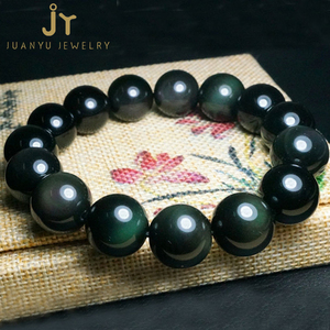 <span class=keywords><strong>Bracelet</strong></span> à breloques pour hommes et femmes, <span class=keywords><strong>Bracelet</strong></span> en <span class=keywords><strong>obsidienne</strong></span> en pierre d'énergie naturelle - Product Image 3