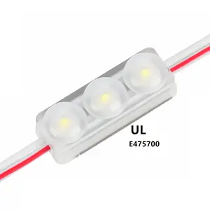 Modul LED Kecil dengan Lensa DC 12V 0.5W Modul Led Putih Mini untuk Saluran Tanda Lampu Papan Reklame 3 Chip 2835smd IP65