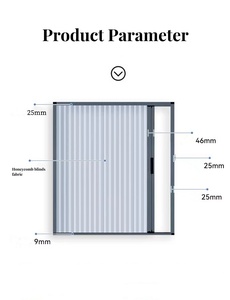 Moustiquaire plissée rétractable moderne personnalisée en aluminium pour fenêtre et porte, anti-moustiques, stores pliants - Product Image 5