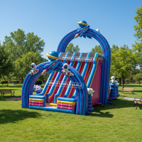 Parc d'attractions gonflable commercial sur le thème de l'astronaute, conception personnalisée, prix d'usine, grande capacité, en PVC, pour l'extérieur