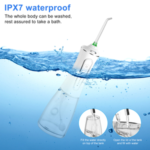 Serbatoio dell'acqua 300ML senza fili denti trasparenti IPX7 grado impermeabile acqua Flosser dispositivo dentale getto irrigatore orale - Product Image 4