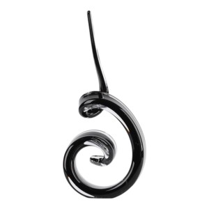 Scultura astratta moderna in vetro a spirale per decorare casa, ufficio e soggiorno. - Product Image 3