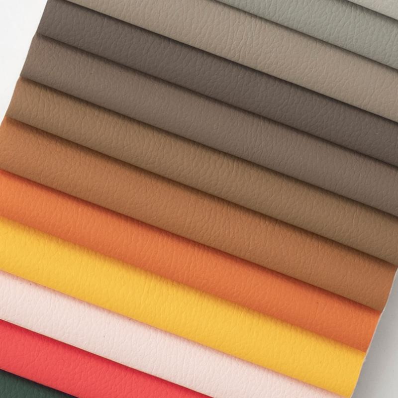 1.1mm Litchi Grain Nappa Texture 1.6m Width Anti Scratch PVC Faux Leather Synthetic Leather for Furniture Upholstery Chair