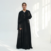Vente en gros B2B : Abaya élégante perlée faite à la main pour femme, robe musulmane printanière, cardigan Dubaï Aïd