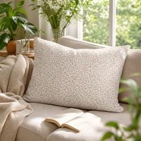 Tissu imprimé floral Dahlia Hydrangea violet, 100% coton lin, tissu écologique pour nappe, linge de table, textile de maison