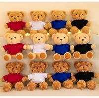 Boneka Beruang Teddy Plush Sublimasi Grosir yang Dapat Disesuaikan dengan Kaos Polos untuk Branding Logo