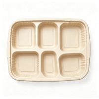 Boîtes alimentaires en papier biodégradable avec couvercle pliable, emballage jetable pour frites et sandwichs