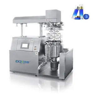 CYJX Cosmetics Manufacturing Equipement Hydraulic Lifting Vacuum Mixer 50-250l Lab Vacuum Emulsifying Mixer