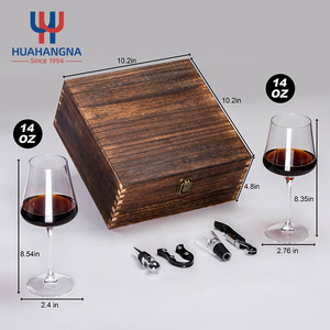 <strong>Custom</strong> Logo Personalized Long Stem Wine Glasses Gift Set with Wine Accessories in Keepsake Box for Couples Anniversary Wedding - Product Image 3