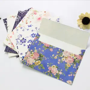 Оптовая продажа, маленький цветочный конверт, элегантный ретро-конверт для отправки на заказ, бумажный конверт в китайском стиле для письма