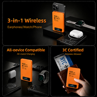 Batería Externa Magnética Ultrafina OEM B2B de 10000mAh con Carga Rápida PD20W, Portátil de Aleación de Aluminio con Soporte y Pantalla LED