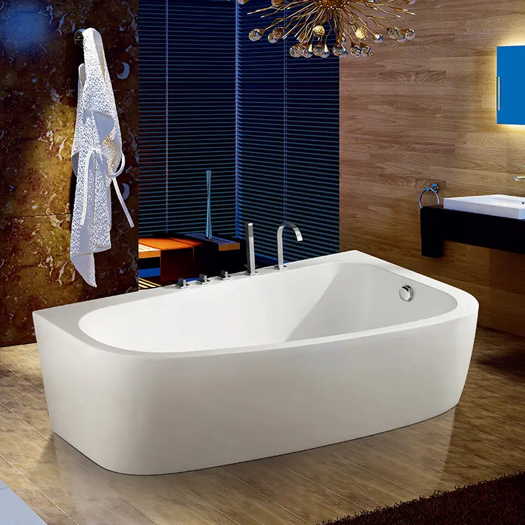 Eco-Friendly Deep Free Standing Corner Soaking Tub With Shower For Sale