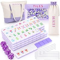 Kit de rangement tout-en-un durable et écologique pour accessoires de mahjong, lot de 3 sacs de transport pour le classement et le transport des jeux