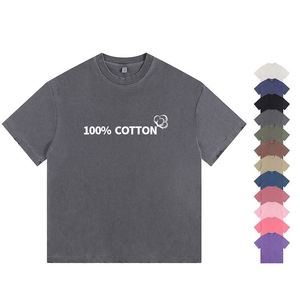 เสื้อยืดคอโอ แขนสั้น ทรงโอเวอร์ไซส์ ผ้าฝ้าย 100% หนัก 260GSM ระบายอากาศได้ดี กันยับ ใส่ได้ทั้งชายและหญิง สไตล์สตรีทแวร์ ไซส์พลัส - Product Image 1
