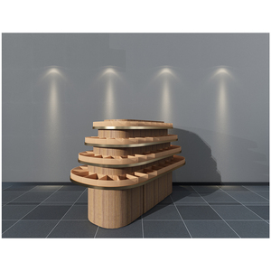 Góndola circular de madera para tienda de dulces, estantería de madera para supermercados - Product Image 4