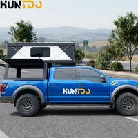 Huntoo - Camper Deslizable para Camioneta 4x4, con Techo Elevable, para Acampar al Aire Libre