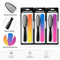 Kit de manucure et pédicure professionnel portable 2-en-1 avec logo personnalisé, lime à ongles et éliminateur de callosités pour les pieds, en plastique