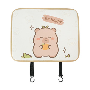 Kapibala Car Seat <b>Back</b> Anti Kick Mat Cartoon Piglet Design Leather Stain Resistant Rear Seat <b>Protector</b> - Product Image 4