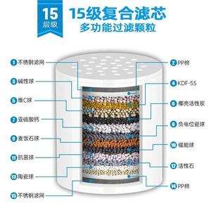 Yenvqee a 15 stadi ad alta pressione da 6 pollici con filtro per acqua dura rimovibile con vitamine per la cura della pelle del bagno - Product Image 6