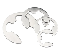 120pcs 304 Stainless Steel E-Clip Retaining Ring Kit External Snap Ring Assortment Set 10 Sizes (1.5mm-10mm) for Repair