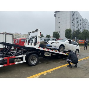 High Quality FAW 4x2 Sliding Platform Wrecker Tow <b>Truck</b> 5 Ton Rollback Tow <b>Truck</b> <b>Flatbed</b> Wrecker China Factory Direct Sell - Product Image 3