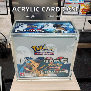 Boîte de protection transparente en acrylique pour cartes de jeu, avec couvercle magnétique, pour collectionneur de boîtes de boosters Pokémon - Product Image 2